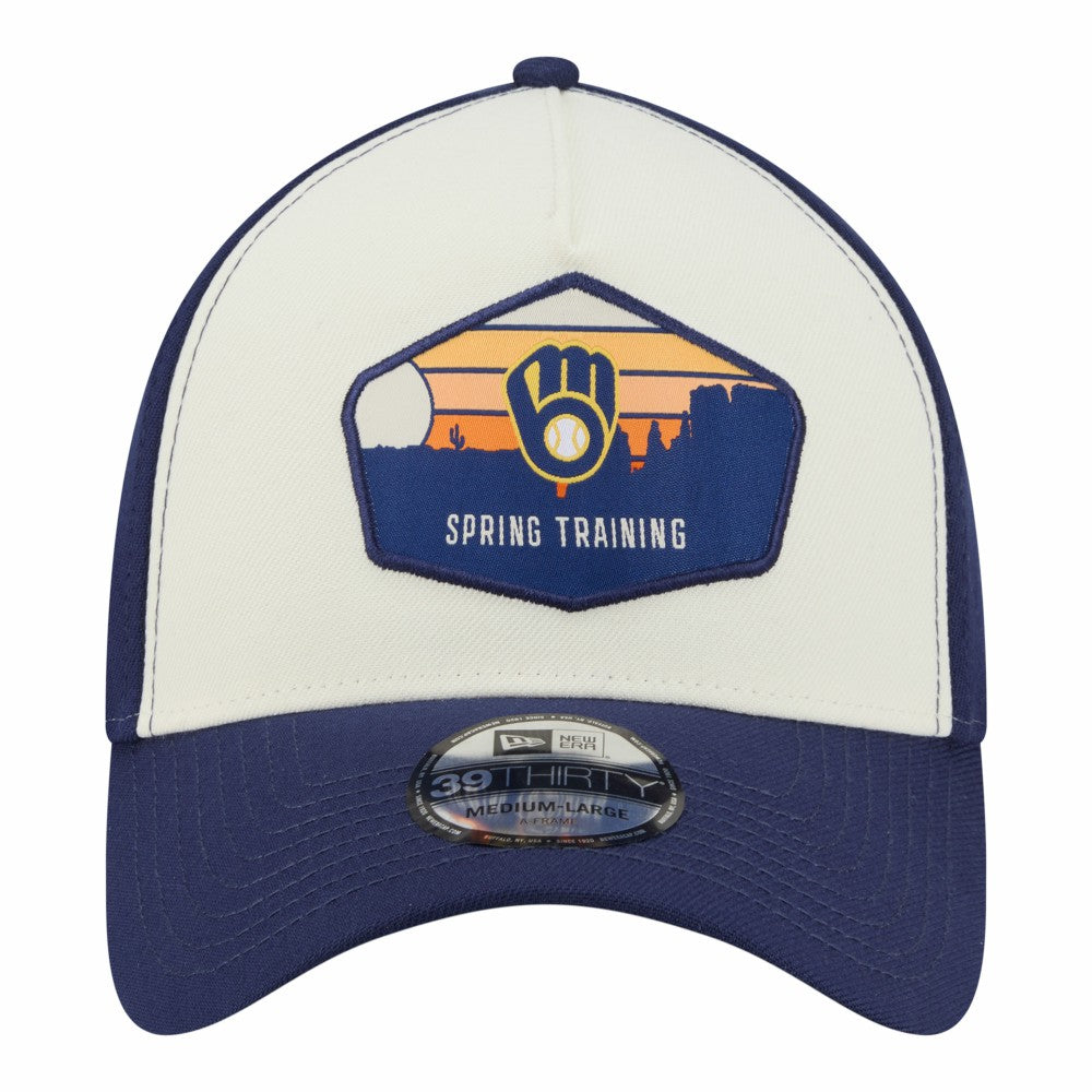 Milwaukee Brewers 2026 Spring Training Fan Pack Gradient 39THIRTY Flex Hat - Stone | New Era