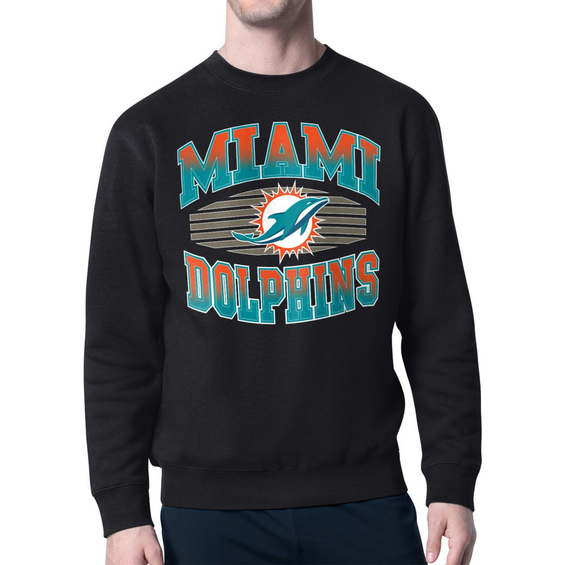 NFL Miami Dolphins Starter Team Grit Graphic Fleece Pullover Sweatshirt