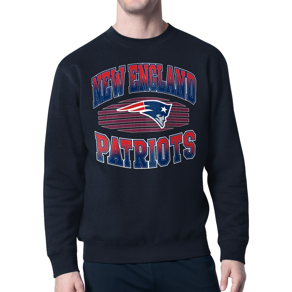 NFL New England Patriots Starter Team Grit Graphic Fleece Pullover Sweatshirt