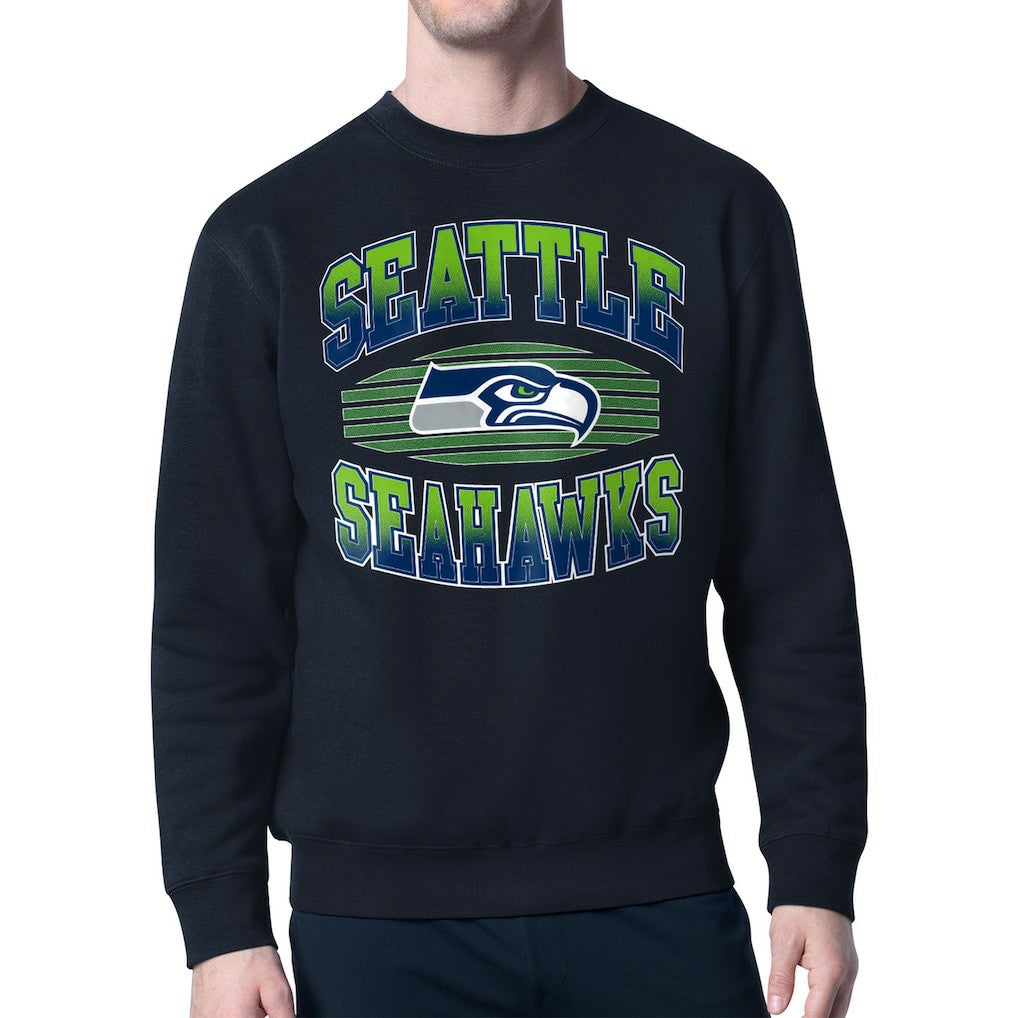 NFL Seattle Seahawks Starter Team Grit Graphic Fleece Pullover Sweatshirt