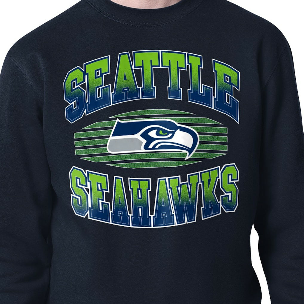 NFL Seattle Seahawks Starter Team Grit Graphic Fleece Pullover Sweatshirt