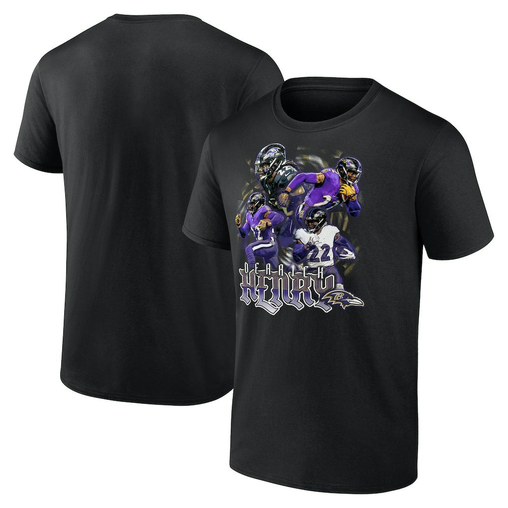 NFL Baltimore Ravens Derrick Henry  Notorious Graphic T-Shirt