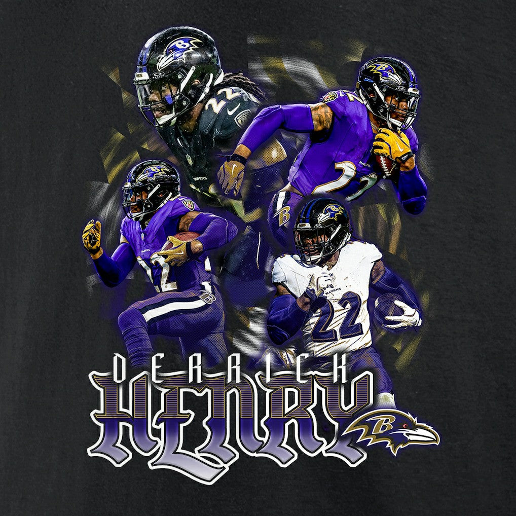 NFL Baltimore Ravens Derrick Henry  Notorious Graphic T-Shirt