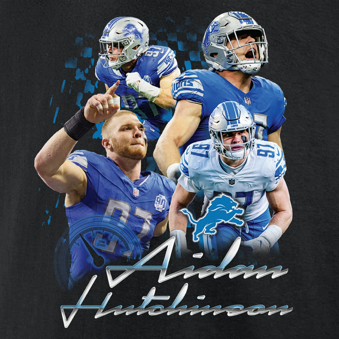 NFL Detroit Lions Aidan Hutchinson  Notorious Graphic T-Shirt
