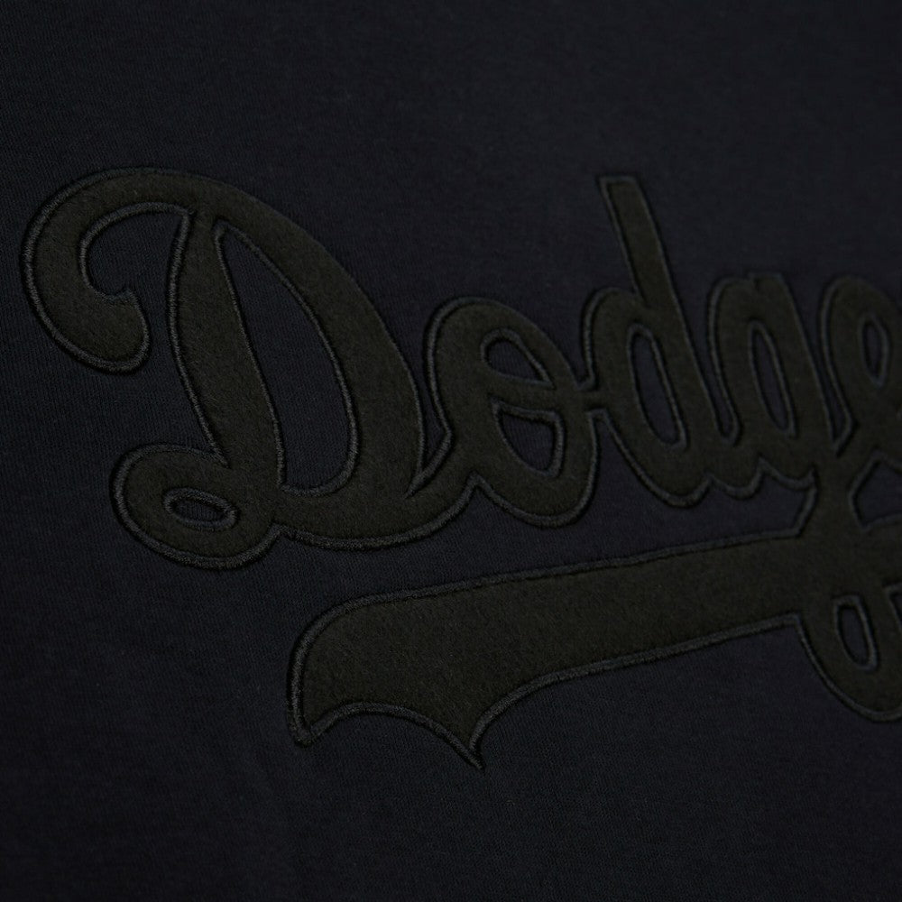 Los Angeles Dodgers Phantom Fleece Crewneck Sweatshirt - Black | Mitchell & Ness