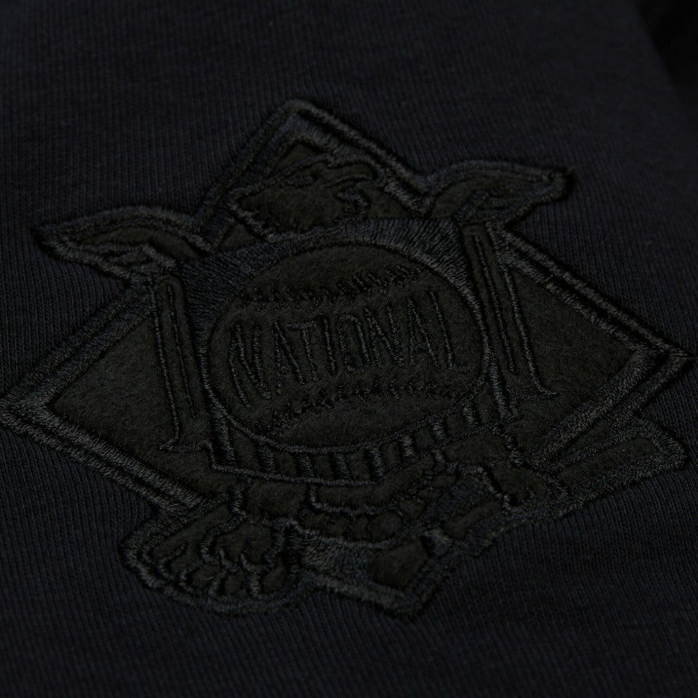 Los Angeles Dodgers Phantom Fleece Crewneck Sweatshirt - Black | Mitchell & Ness