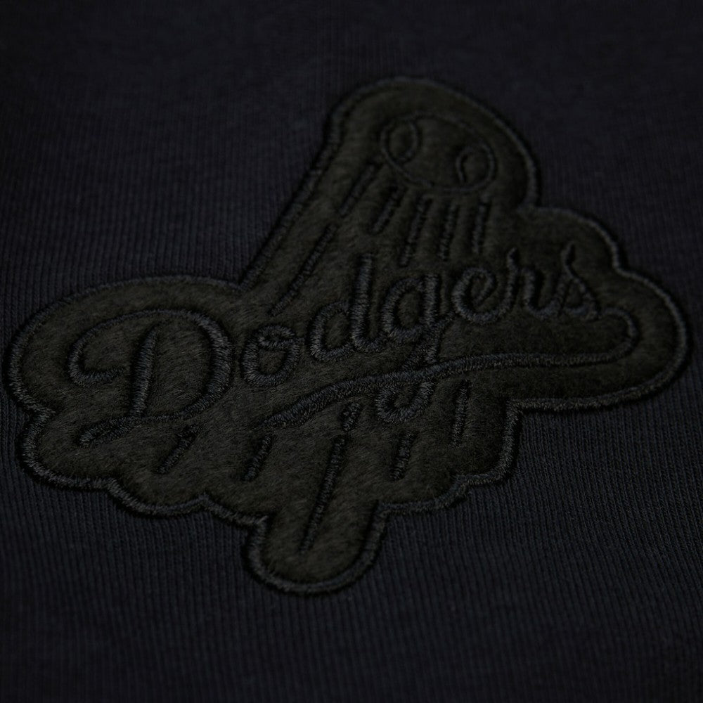 Los Angeles Dodgers Phantom Fleece Crewneck Sweatshirt - Black | Mitchell & Ness