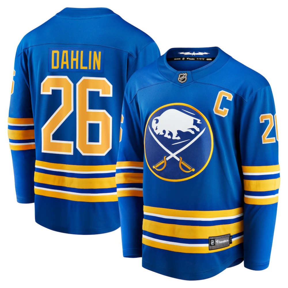 Rasmus Dahlin Buffalo Sabres Fanatics Home Captain Patch Breakaway Jersey