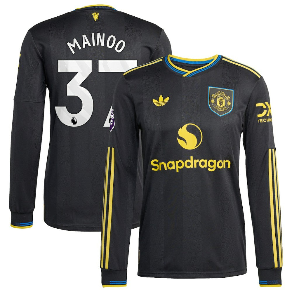 Kobbie Mainoo Manchester United 2025/26 Third Long Sleeve Player Jersey / Soccer Sale