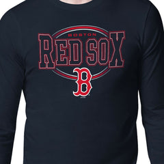 Boston Red Sox Starter Team Track Graphic Long Sleeve T-Shirt - Navy