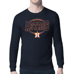 Houston Astros Starter Team Track Graphic Long Sleeve T-Shirt - Navy