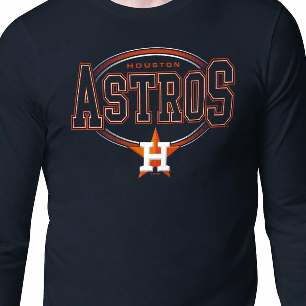 Houston Astros Starter Team Track Graphic Long Sleeve T-Shirt - Navy