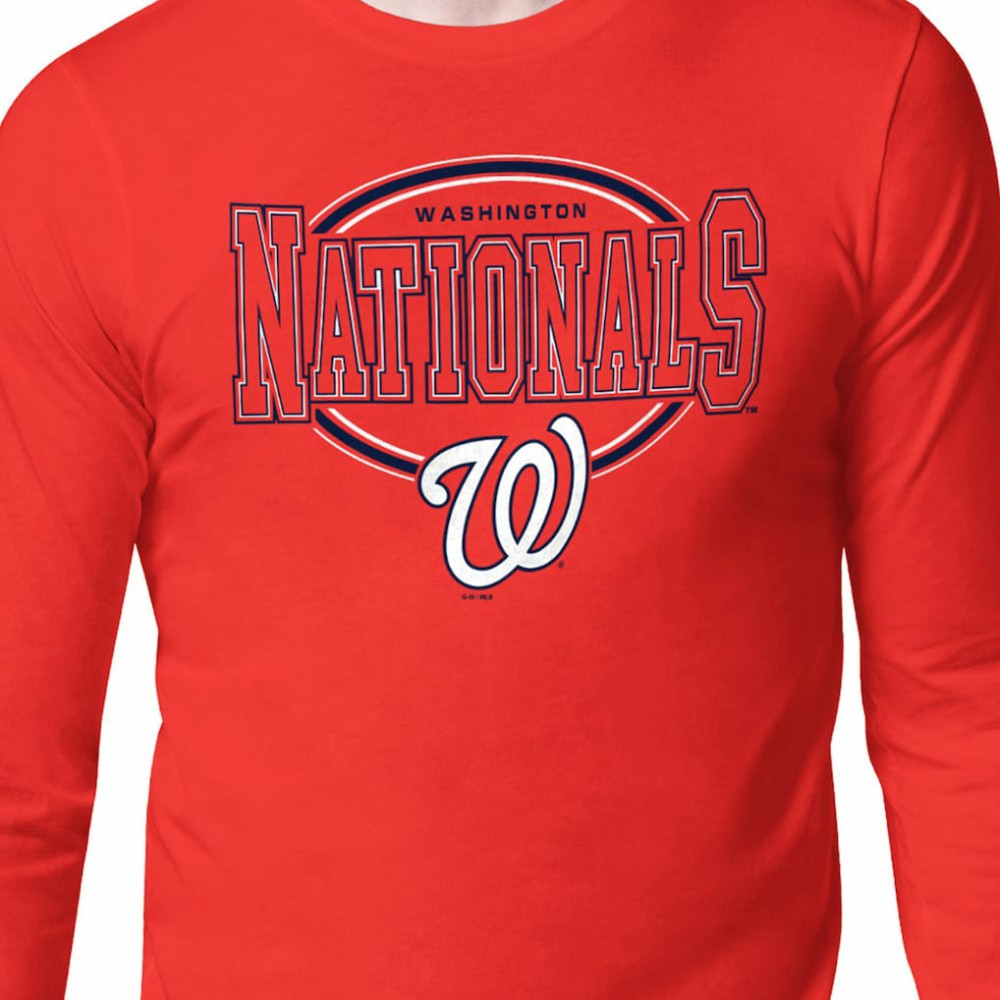 Washington Nationals Starter Team Track Graphic Long Sleeve T-Shirt - Red
