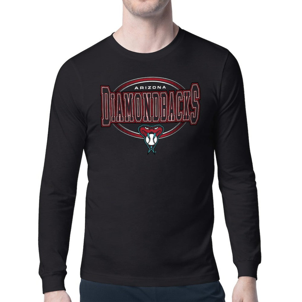 Arizona Diamondbacks Starter Team Track Graphic Long Sleeve T-Shirt - Black