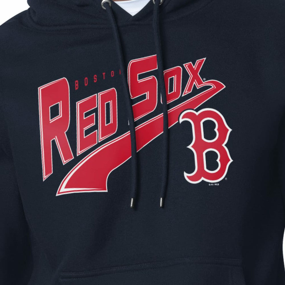 Boston Red Sox Starter Modern Tailsweep Fleece Tri-Blend Pullover Hoodie - Navy