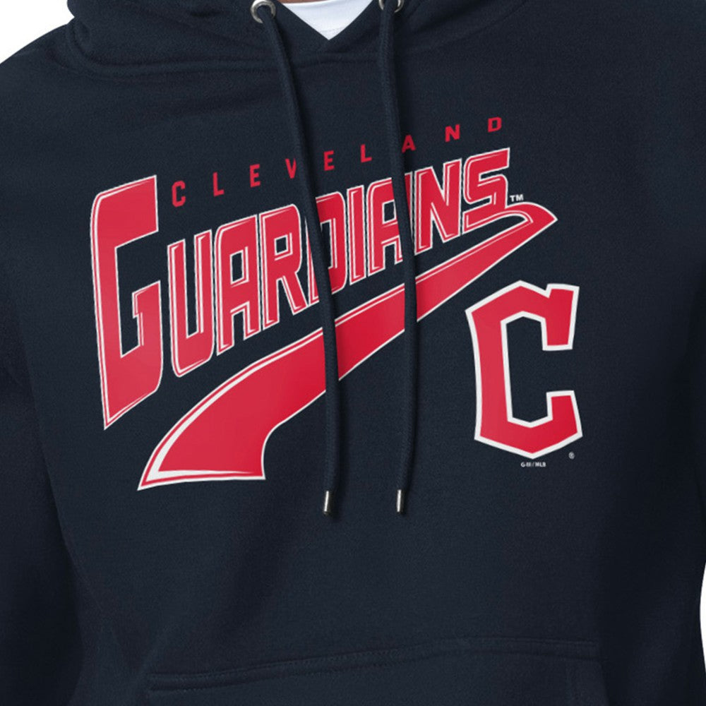 Cleveland Guardians Starter Modern Tailsweep Fleece Tri-Blend Pullover Hoodie - Navy