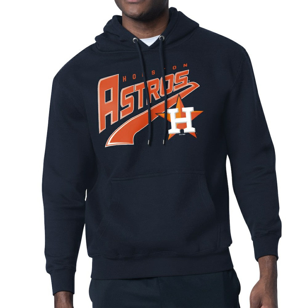 Houston Astros Starter Modern Tailsweep Fleece Tri-Blend Pullover Hoodie - Navy