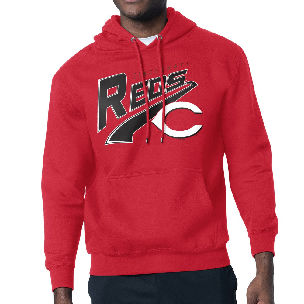 Cincinnati Reds Starter Modern Tailsweep Fleece Tri-Blend Pullover Hoodie - Red