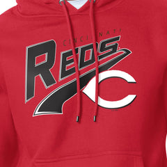 Cincinnati Reds Starter Modern Tailsweep Fleece Tri-Blend Pullover Hoodie - Red
