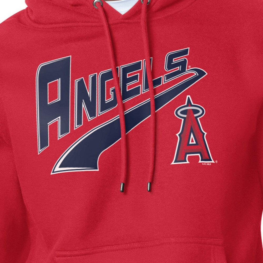 Los Angeles Angels Starter Modern Tailsweep Fleece Tri-Blend Pullover Hoodie - Red