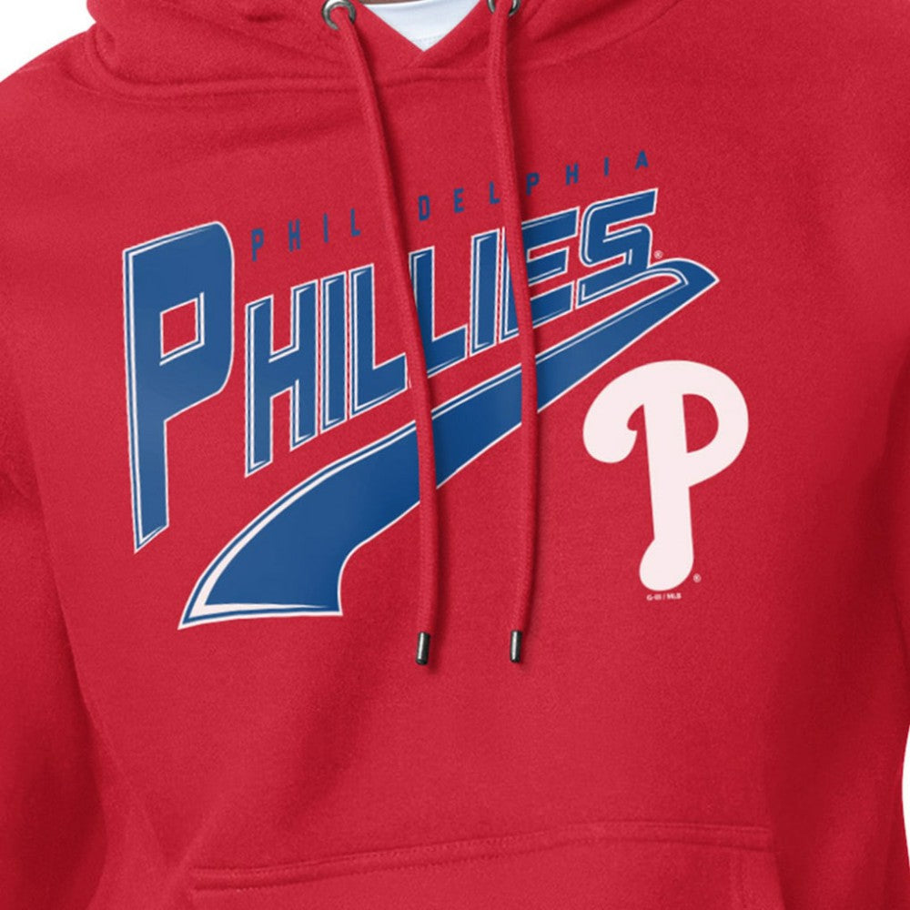 Philadelphia Phillies Starter Modern Tailsweep Fleece Tri-Blend Pullover Hoodie - Red