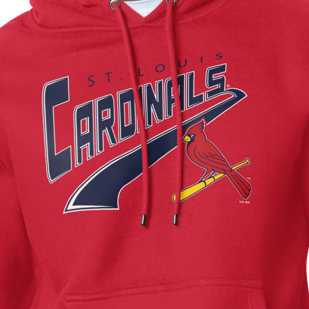 St. Louis Cardinals Starter Modern Tailsweep Fleece Tri-Blend Pullover Hoodie - Red