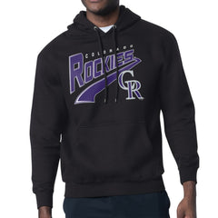 Colorado Rockies Starter Modern Tailsweep Fleece Tri-Blend Pullover Hoodie - Black