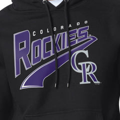 Colorado Rockies Starter Modern Tailsweep Fleece Tri-Blend Pullover Hoodie - Black
