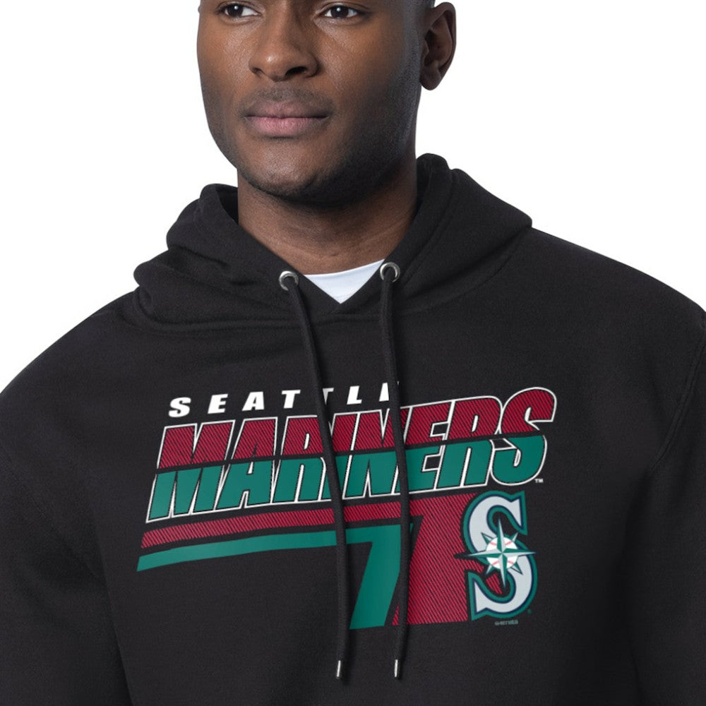 Seattle Mariners Starter Logo Push Graphic Hoodie - Black
