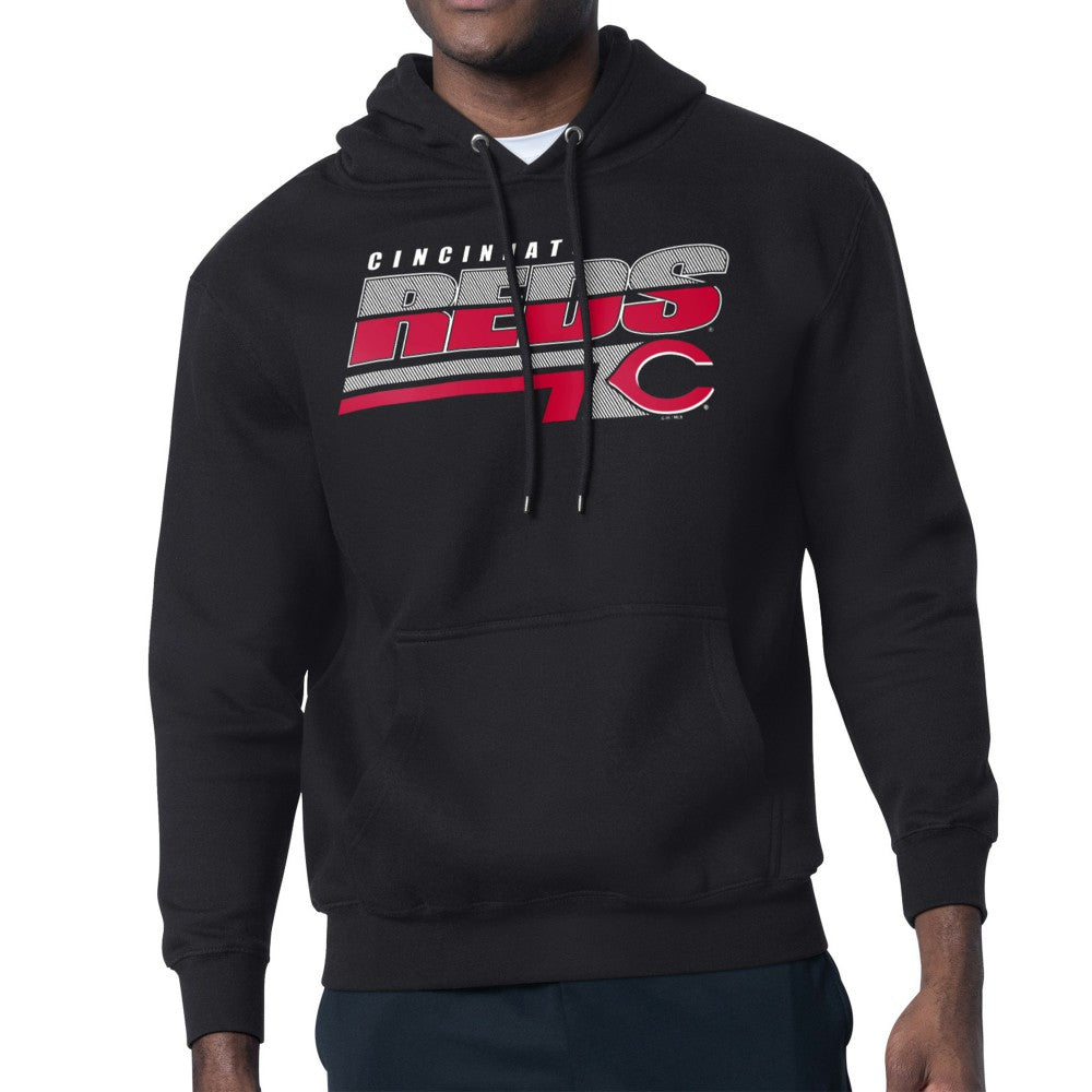 Cincinnati Reds Starter Logo Push Graphic Hoodie - Black