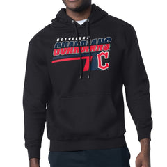 Cleveland Guardians Starter Logo Push Graphic Hoodie - Black