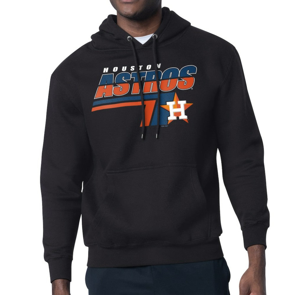 Houston Astros Starter Logo Push Graphic Hoodie - Black
