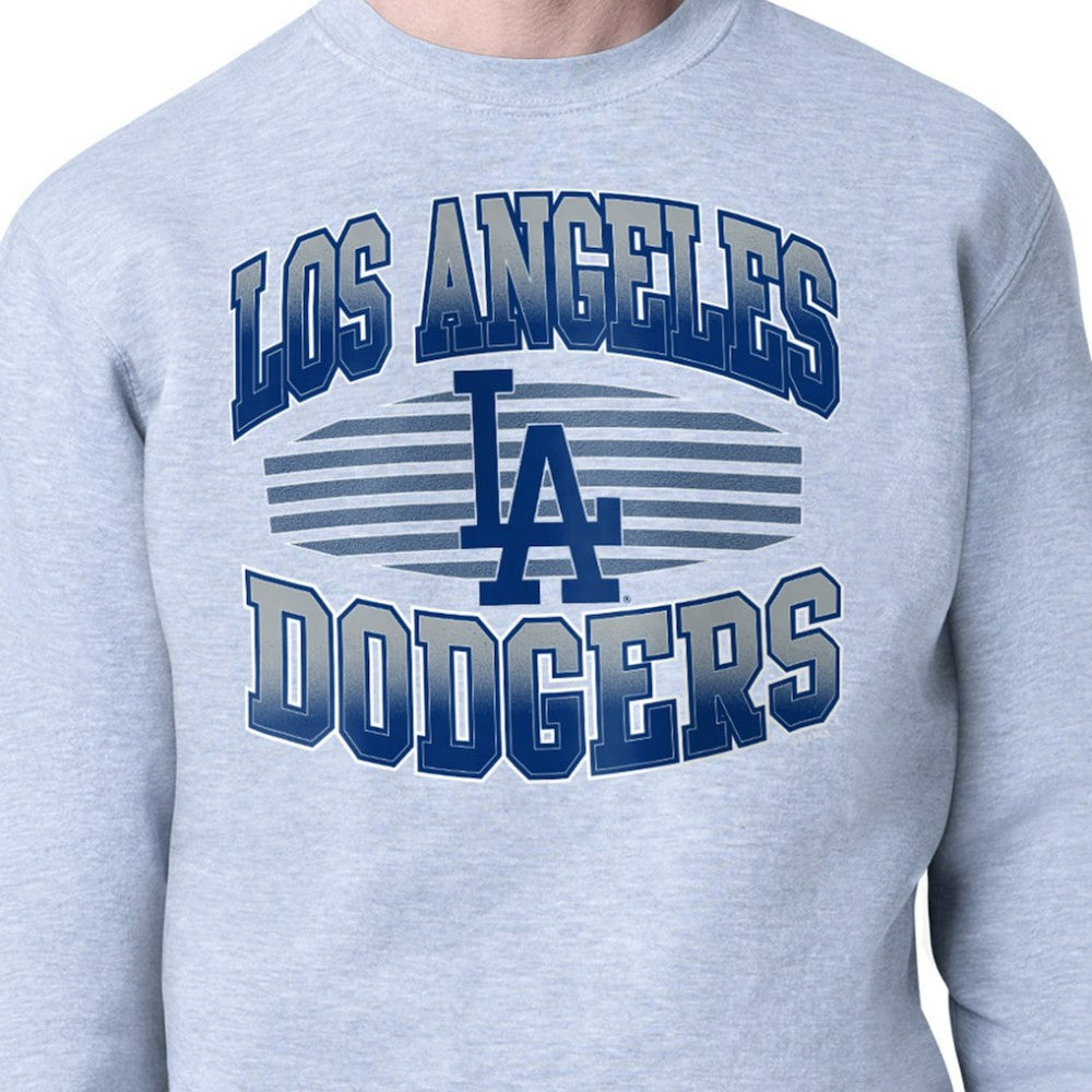Los Angeles Dodgers Starter Team Grit Graphic Fleece Pullover Sweatshirt - Heather Gray