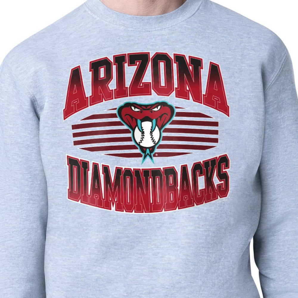 Arizona Diamondbacks Starter Team Grit Graphic Fleece Pullover Sweatshirt - Heather Gray