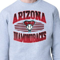 Arizona Diamondbacks Starter Team Grit Graphic Fleece Pullover Sweatshirt - Heather Gray