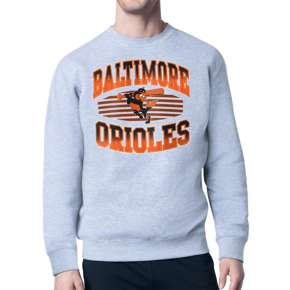 Baltimore Orioles Starter Team Grit Graphic Fleece Pullover Sweatshirt - Heather Gray