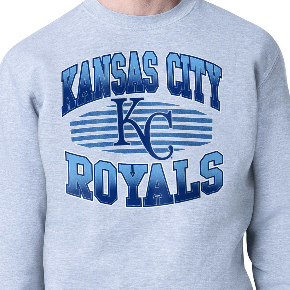 Kansas City Royals Starter Team Grit Graphic Fleece Pullover Sweatshirt - Heather Gray