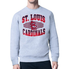 St. Louis Cardinals Starter Team Grit Graphic Fleece Pullover Sweatshirt - Heather Gray
