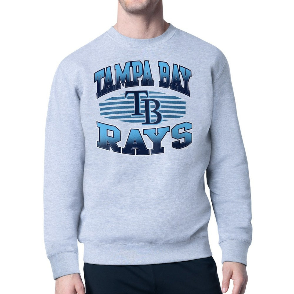 Tampa Bay Rays Starter Team Grit Graphic Fleece Pullover Sweatshirt - Heather Gray