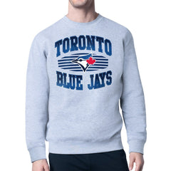Toronto Blue Jays Starter Team Grit Graphic Fleece Pullover Sweatshirt - Heather Gray