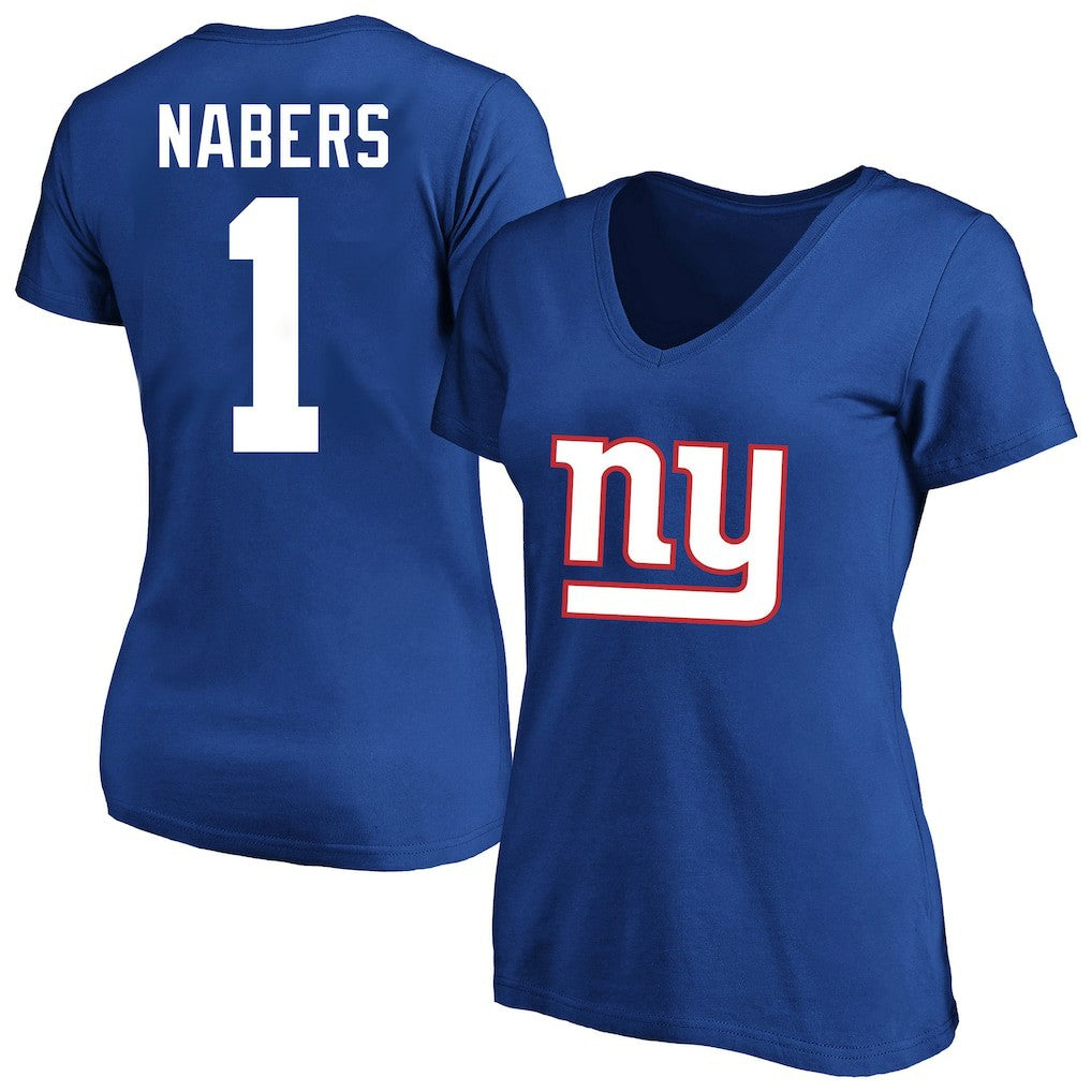 NFL New York Giants Malik Nabers  Women's Plus Size Name & Number T-Shirt