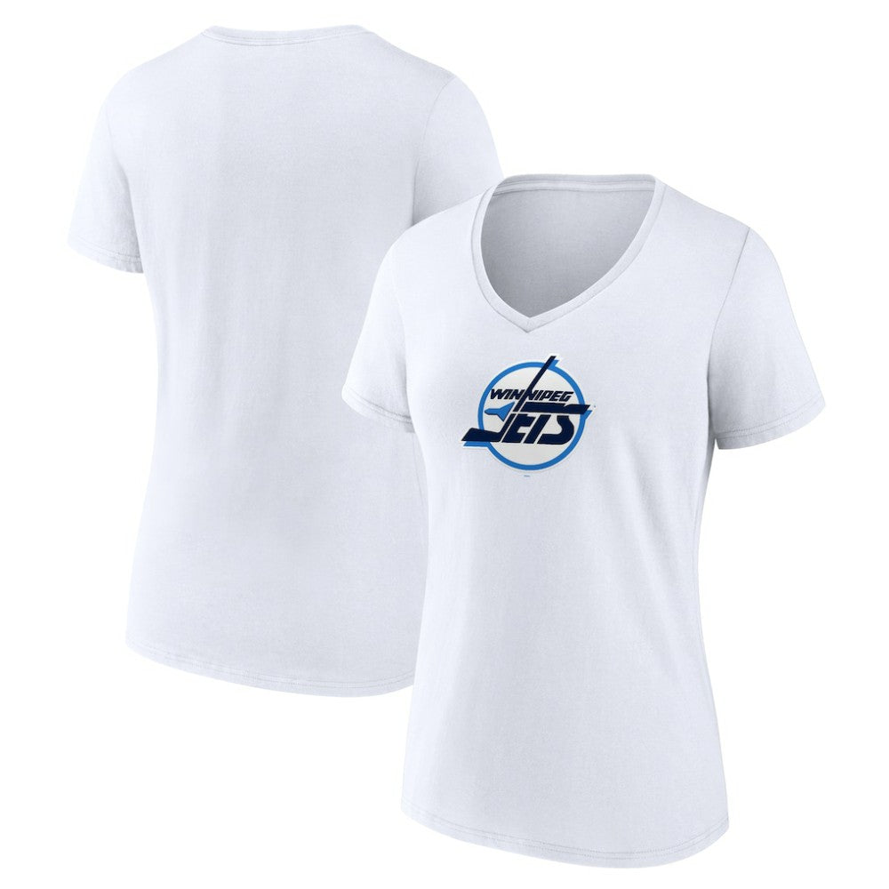 Winnipeg Jets Women's Primary Logo V-Neck T-Shirt