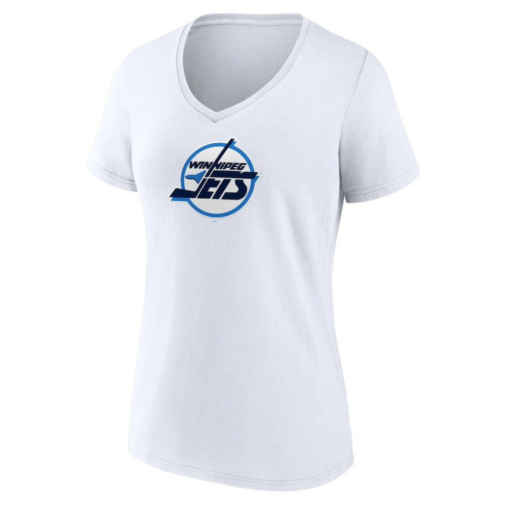 Winnipeg Jets Women's Primary Logo V-Neck T-Shirt