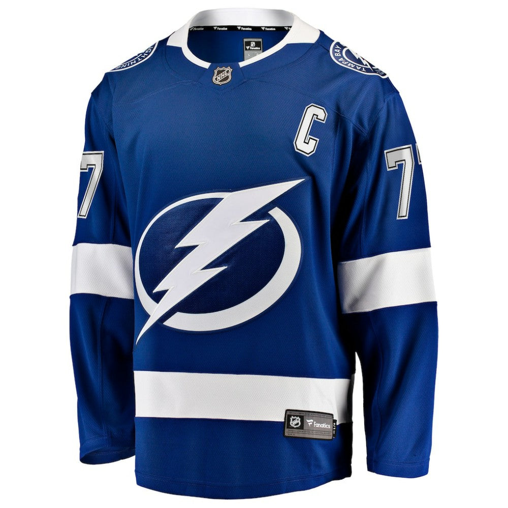 Victor Hedman Tampa Bay Lightning Fanatics Home Captain Patch Breakaway Jersey