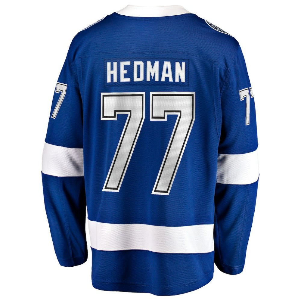 Victor Hedman Tampa Bay Lightning Fanatics Home Captain Patch Breakaway Jersey