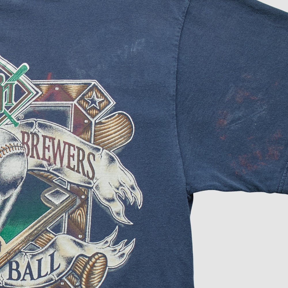 Milwaukee Brewers 1996 T-Shirt - Navy Vintage