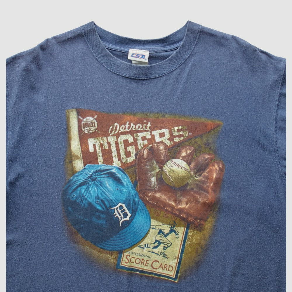 Detroit Tigers 2000s T-Shirt - Blue Vintage