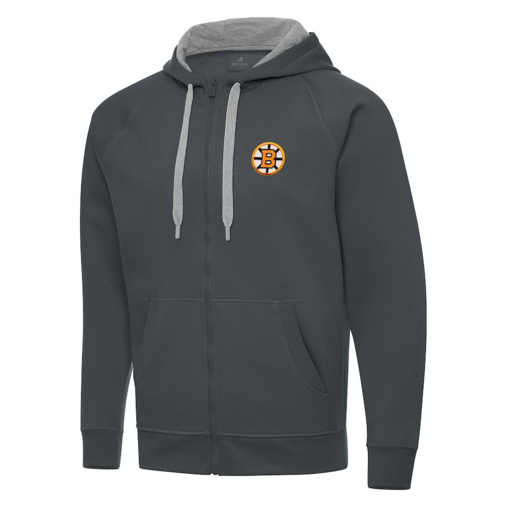 Boston Bruins Antigua Victory Full-Zip Hoodie