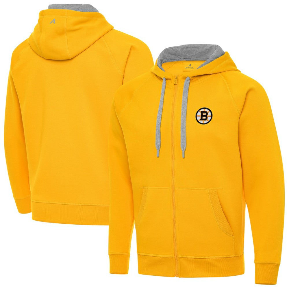Boston Bruins Antigua Victory Full-Zip Hoodie
