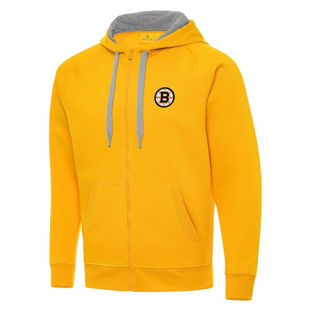 Boston Bruins Antigua Victory Full-Zip Hoodie